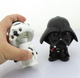 Free Shipping Cute 4" Star Wars Stormtrooper + Darth Vader Bobble Head Shaking Head Toy Model Car Decoration Boxed PVC Figure
