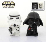 Free Shipping Cute 4" Star Wars Stormtrooper + Darth Vader Bobble Head Shaking Head Toy Model Car Decoration Boxed PVC Figure