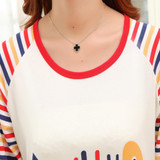 Free shipping couples pajamas set male and female milk silk long sleeved women pyjamas autumn cute cartoon fish printed M-XXL Free shipping couples pajamas set male and female milk silk long sleeved women pyjamas autumn cute cartoon fish printed M-XXL