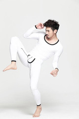 Free shipping Cotton Men Long Johns Stretch Sexy Tight Thermal Underwear Underpants Undersuit 4 color available Size M L XL