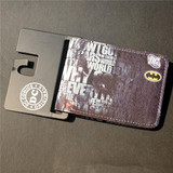 Free Shipping Comics Dc Marvel The Joker Batman Vampire Logo Purse Credit Card Holder Cartoon Wallets