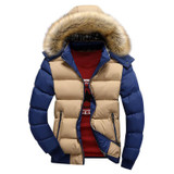 DIMUSI Winter Jacket Men Warm Jacket Casual Thick Parka Men Padded Jacket Male Fur Collar Slim Hooded Winter Coat Men 4XL,YA702