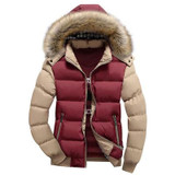 DIMUSI Winter Jacket Men Warm Jacket Casual Thick Parka Men Padded Jacket Male Fur Collar Slim Hooded Winter Coat Men 4XL,YA702