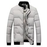 DIMUSI Winter Jacket Men Warm Causal Parkas Cotton Banded Collar Winter Jacket Male Padded Overcoat Outerwear Clothing 4XL,YA709