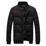 DIMUSI Winter Jacket Men Warm Causal Parkas Cotton Banded Collar Winter Jacket Male Padded Overcoat Outerwear Clothing 4XL,YA709