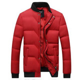 DIMUSI Winter Jacket Men Warm Causal Parkas Cotton Banded Collar Winter Jacket Male Padded Overcoat Outerwear Clothing 4XL,YA709