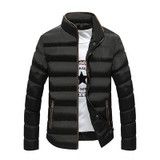 DIMUSI Winter Jacket Men Warm Causal Parkas Cotton Banded Collar Winter Jacket Male Padded Overcoat Outerwear Clothing 4XL,YA703