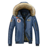 DIMUSI Men Winter Bomber Jacket Hooded Thermal Down Cotton Parkas Male Casual Hoodies Faux Fur Collar Warm Coats 4XL,TA015