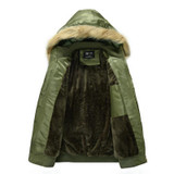 DIMUSI Men Winter Bomber Jacket Hooded Thermal Down Cotton Parkas Male Casual Hoodies Faux Fur Collar Warm Coats 4XL,TA015
