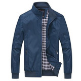 DIMUSI 2017 Spring Autumn Men Jacket Male Overcoat Casual Solid Jacket Slim Fit Stand Collar Zipper Men Jackets Coat 6XL,YA626