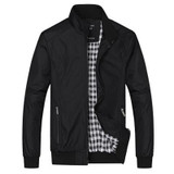 DIMUSI 2017 Spring Autumn Men Jacket Male Overcoat Casual Solid Jacket Slim Fit Stand Collar Zipper Men Jackets Coat 6XL,YA626