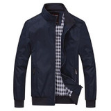 DIMUSI 2017 Spring Autumn Men Jacket Male Overcoat Casual Solid Jacket Slim Fit Stand Collar Zipper Men Jackets Coat 6XL,YA626