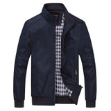 DIMUSI 2017 Spring Autumn Men Jacket Male Overcoat Casual Solid Jacket Slim Fit Stand Collar Zipper Men Jackets Coat 6XL,YA626