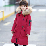 DIL'UFEN 2017 winter duck down jacket thicken Children jackets boy long thicken overcoat outerwear big fur collar hooded parkas