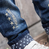 DIIMUU Kids Baby Clothes Toddler Casual Pants Infant Printed Cartoon Fashion Jeans Trousers Fit 2-5 Years