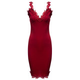 Designer Women Summer Dresses Sweetheart Neck Lace Slim Bodycon Party Clubwear Sexy Elegant Woman Mini Dress Female Vestido Red