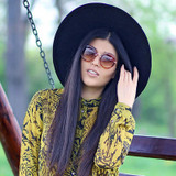 Designer Fashion Round Circle Women's Sunglasses