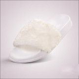 Design Women Slippers Female Fur Slides Comfortable Plush Summer Flat Sandals Home Indoor Casual Shoes White Black Zapatos Mujer