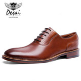 DESAI Brand Luxury Business Style Casual Men Dress Leather Shoes Genuine Leather Oxford Shoes For Men Wedding Shoes
