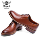 DESAI Brand Luxury Business Style Casual Men Dress Leather Shoes Genuine Leather Oxford Shoes For Men Wedding Shoes