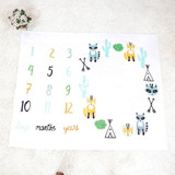 Newborn Baby Blanket For Photos Background Photography Monthly Growth Milestone Numbers Props Stroller covers baby dekentje