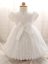 Newborn Baby Baptism Dress Girl Toddler Christening Gown First 1st Birthday Party Dress For Girl Clothes Red Babe Wedding Dress