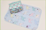 Newborn 30x45cm 100% Cotton infant Baby EVA Waterproof Print Bed Nappy Changing Sheet Mat Cover Urine Pad Mattress