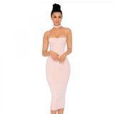 NewAsia Garden Strapyy Double Layered Cotton Bodycon Midi Dress Summer Dress Basic Club Sexy Party Long Slip Dresses Vestidos