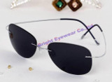 NewArrival Free Shipping Luxury Ultra-light Flexible Pure Titanium Rimless Mirror Polarized Sunglasses Eyeglasses Eyewear Unisex