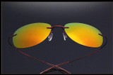NewArrival Free Shipping Luxury Ultra-light Flexible Pure Titanium Rimless Mirror Polarized Sunglasses Eyeglasses Eyewear Unisex