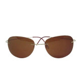 NewArrival Free Shipping Luxury Ultra-light Flexible Pure Titanium Rimless Mirror Polarized Sunglasses Eyeglasses Eyewear Unisex