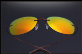 NewArrival Free Shipping Luxury Ultra-light Flexible Pure Titanium Rimless Mirror Polarized Sunglasses Eyeglasses Eyewear Unisex