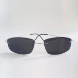 NewArrival Free Shipping Luxury Ultra-light Flexible Pure Titanium Rimless Mirror Polarized Sunglasses Eyeglasses Eyewear Unisex
