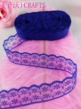 New! Rubber red 10 yards beautiful lace ribbon, 22mm wide, diy jewelry, clothing, wedding decorations