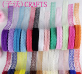 New! Rubber red 10 yards beautiful lace ribbon, 22mm wide, diy jewelry, clothing, wedding decorations