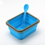 NEW!!!3 Color Collapsible Bento Lunch Picnic Food Container Storage Boxes Silicone Foldable Outdoor Portable Lunchbox Bowl