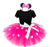 New Years kids Ballet dress princess party costume infant clothing Polka dot baby clothes birthday girls tutu dress Head band
