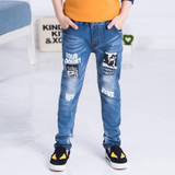 New Year's , jeans boy for children wear fashionable style and high quality kids jeans, boys ripped jeans