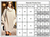 New Year Fashion Trendy Women Pullover Turtleneck Knitwear Knitted Long Sleeves Sweater Dress Autumn Fall Winter Outfit Outwear
