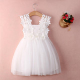 New XMAS Baby Girls Party Lace Tulle Flower Gown Fancy Dridesmaid Dress Sundress Girls Dress