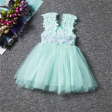 New XMAS Baby Girls Party Lace Tulle Flower Gown Fancy Bridesmaid Dress Sundress Girls Dress Little Girl Princess Tutu Gown