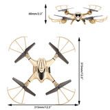 New X-Series 2.4Ghz 6-axis Gyro Quadcopter RC Drone Wireless and HD Video Real-time WiFi FPV Camera Gold