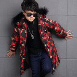 New Boys Binter Jacket Thickness Camouflage Zipper Parka Binter Coat Binterjas Jongen Boys Jacket 6BBT019