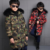 New Boys Binter Jacket Thickness Camouflage Zipper Parka Binter Coat Binterjas Jongen Boys Jacket 6BBT019