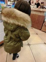 New Boys And Girls Winter Jacket Thickness Army green Parka Coat Doudoune Enfant Boys Jacket 6WBT008