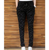 2016 5XL 4XL 3XL Autumn Summer Plus size Women Clothing Fashion Casual Loose Print Tie Elastic Waist Full Length Pencil Pants