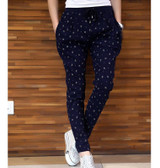 2016 5XL 4XL 3XL Autumn Summer Plus size Women Clothing Fashion Casual Loose Print Tie Elastic Waist Full Length Pencil Pants