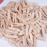 2016 50x25MM Mini Natural Wooden Clothe Photo Paper Peg Clothespin Craft Clips