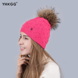 2016   fashion  ms warm winter wool hat knitting hat wool hat hat with the bulb