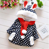 2015 winter baby cotton-padded clothes Christmas outwear jacket parkas for newborn infant baby girls clothing outerwear coats